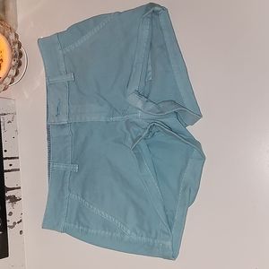 Worn once, SO Chino shortie shorts in Tiffany Blue,  sz 1